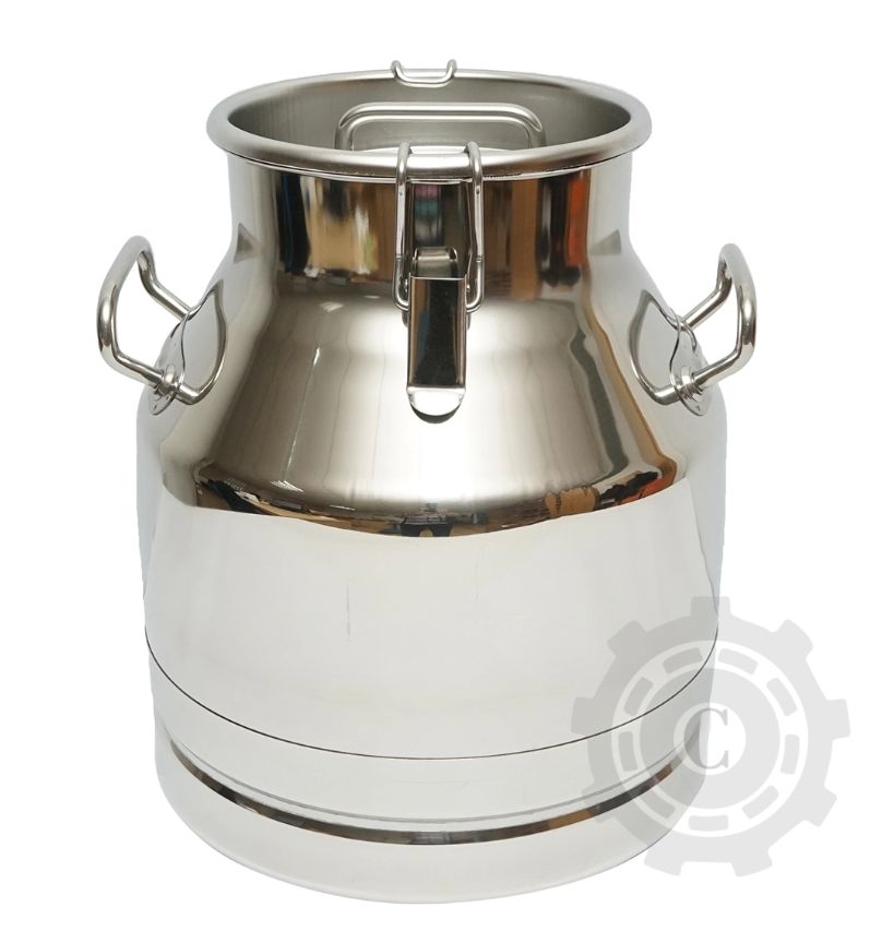 Bidon de inox pentru lapte cu capac 20L aparat de muls vaci