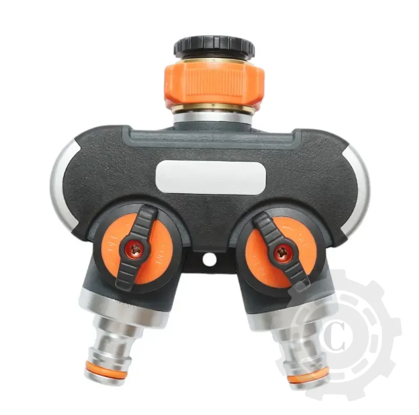 DISTRIBUITOR 2 CAI CU ROBINETI, CONECTORI 1/2 SI ADAPPTOR ROBINET 1/2-3/4