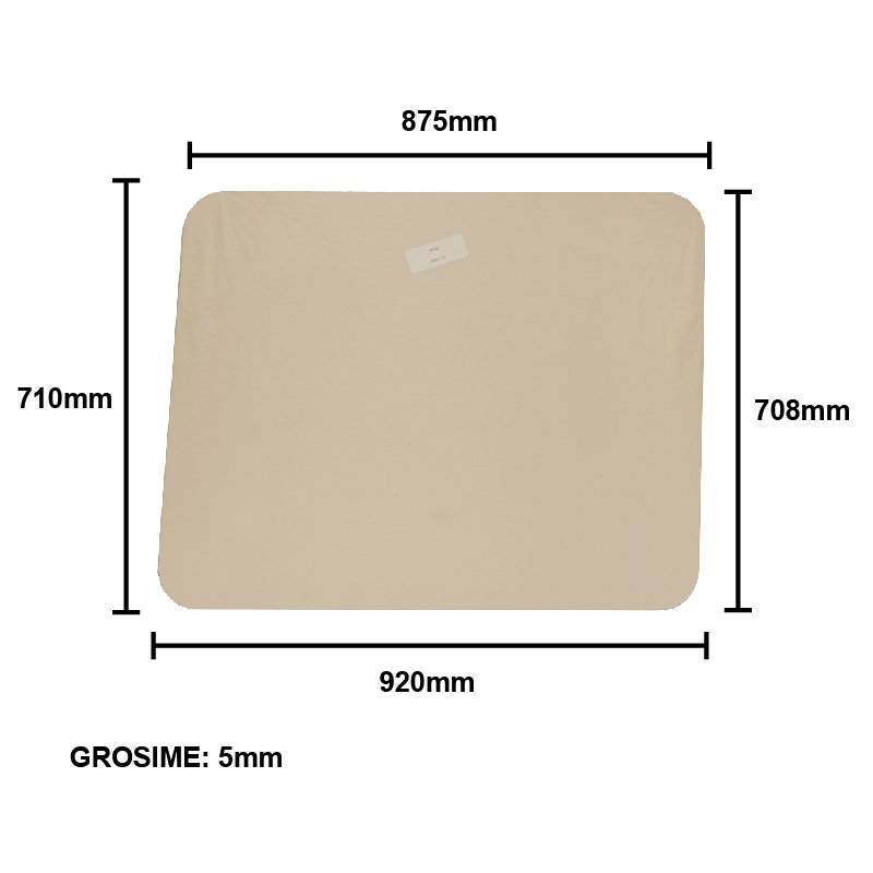 Geam  AS82   920x710x5mm lateral fix cabina patrata tip vechi UTB U-650