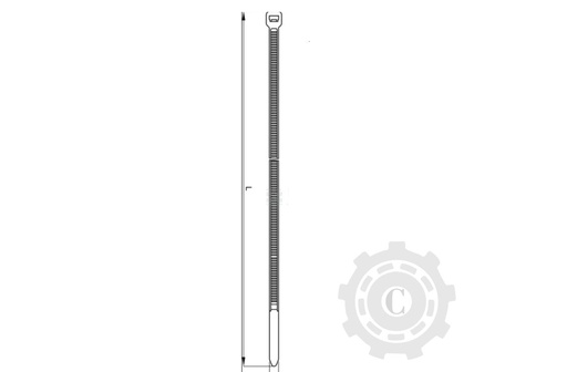 [CP064442] COLIER PLASTIC NEGRU 7,6X370 TRB76370BLA