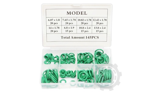 [CP077564] TRUSA ORING VERDE 145PIESE PENTRU AER CONDITIONAT