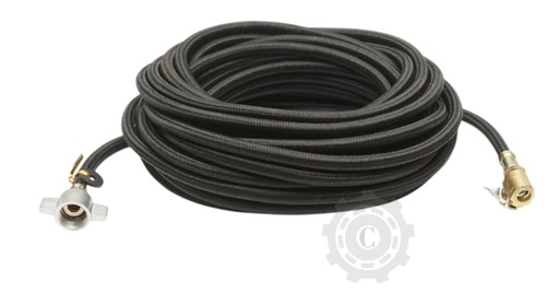 [CP083768] Furtun aer compresor 12m cauciucat textil 6x11mm cu capete de legatura pentru umflat roti