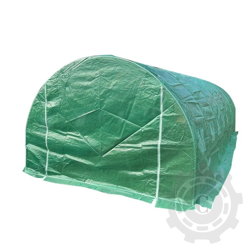 [CP084252] Solar de gradina 1000x400x230cm cu sistem irigare, folie verde PE cu plasa 180g/mp UV, 20 ferestre, 2 usi, teava otel galvanizat 25mm