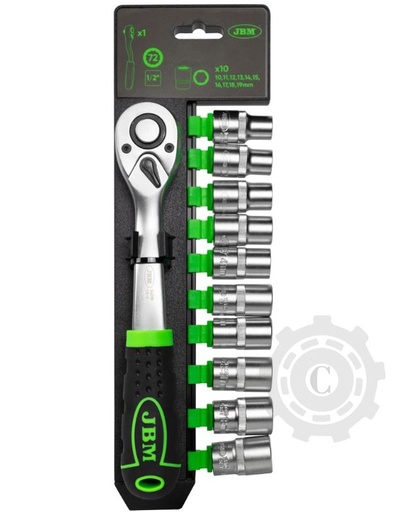 [CP057528] CLICHET CU 72 DINTI 1/4 CU SET TUBULARE HEX JBM